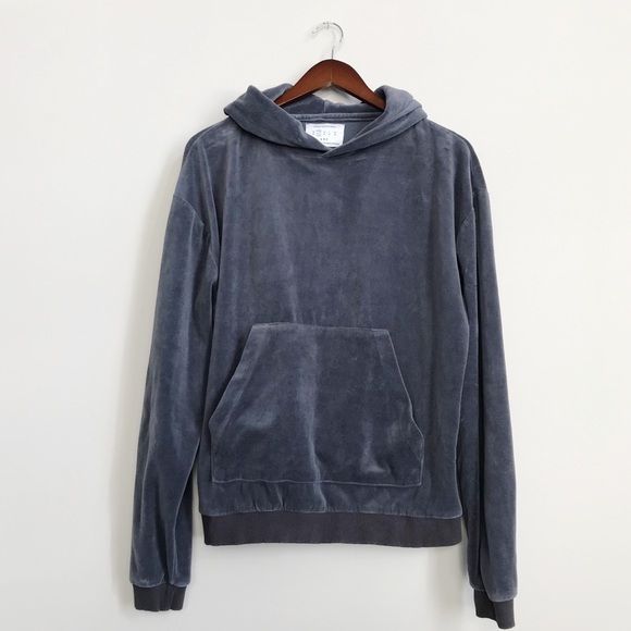 Urban Outfitters Tops - Urban Outfitters: velour hoodie - steel grey